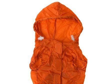 Pet Life Ultimate Waterproof Thunder-Paw Zippered Orange Travel Dog Raincoat