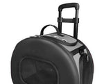 Pet Life Wheeled Tough-Shell Black Collapsible Pet Carrier-Dog-www.YourFishStore.com