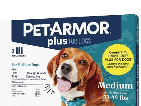 PetArmor Plus Flea and Tick Treatment for Medium Dogs (23-44 Pounds)
