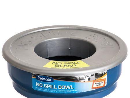 Petmate No-Spill Travel Bowl - Blue