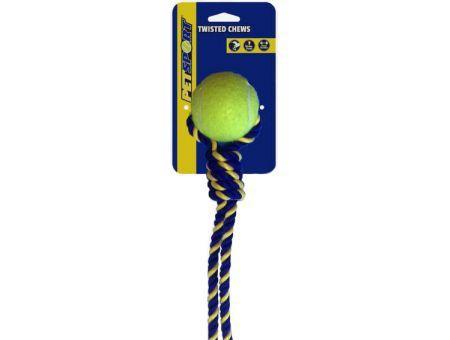 Petsport Knotted Cotton Rope Tug with Tuff Ball