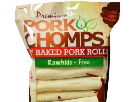 Pork Chomps Baked Pork Rolls Dog Treats - Large