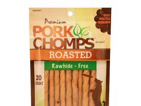 Pork Chomps Roasted Rawhide-Free Porkskin Twists-Dog-www.YourFishStore.com