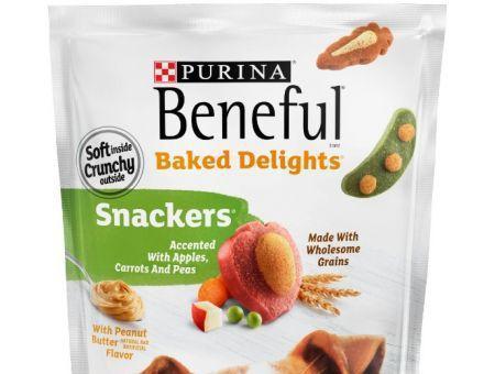 Purina Beneful Baked Delights Snackers with Apples, Carrots, Peas & Peanut Butter Dog Treats