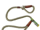 Remington Braided Rope Slip Lead Leash - Green & White-Dog-www.YourFishStore.com