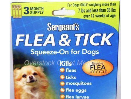 Sergeants Flea and Tick Squeeze-On Dog 33lb and Under
