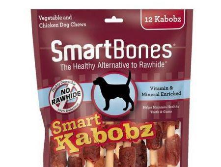 SmartBones Smart Kabobz Triple Meat Rawhide Free Dog Chew