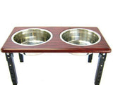 Spot Posture Pro Double Diner - Stainless Steel & Cherry Wood-Dog-www.YourFishStore.com