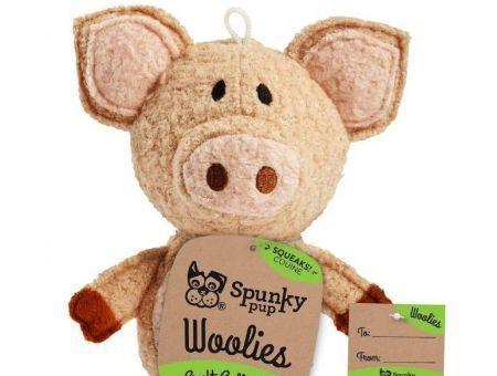 Spunky Pup Woolies Pig Dog Toy