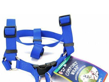 Tuff Collar Comfort Wrap Nylon Adjustable Harness - Blue