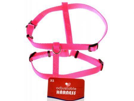 Tuff Collar Nylon Adjustable Dog Harness - Neon Pink