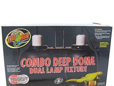 Zoo Med Combo Deep Dome Dual Lamp Fixture